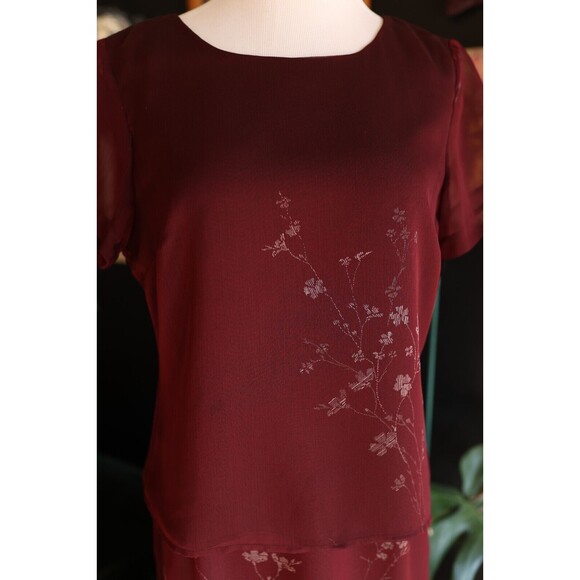 Vintage 90s Norton McNaughton Whimsigoth 2 Piece Midi Skirt & Shirt Set Size PS - Picture 9 of 16